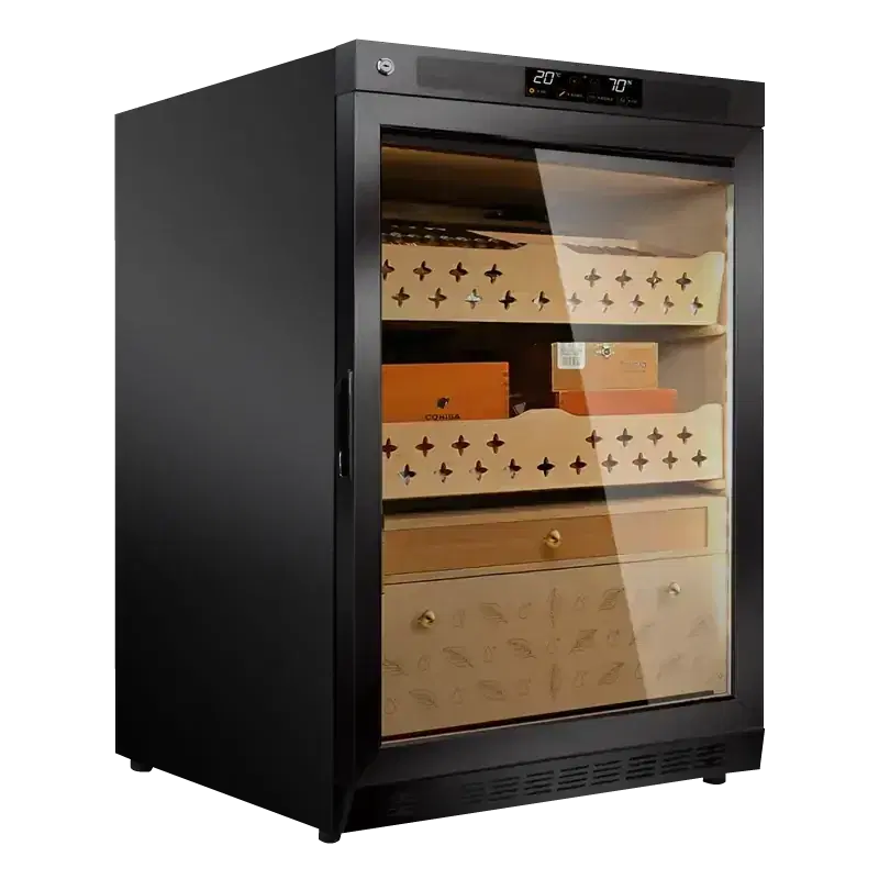 Cava de charutos Hygros MON800A com acabamento preto